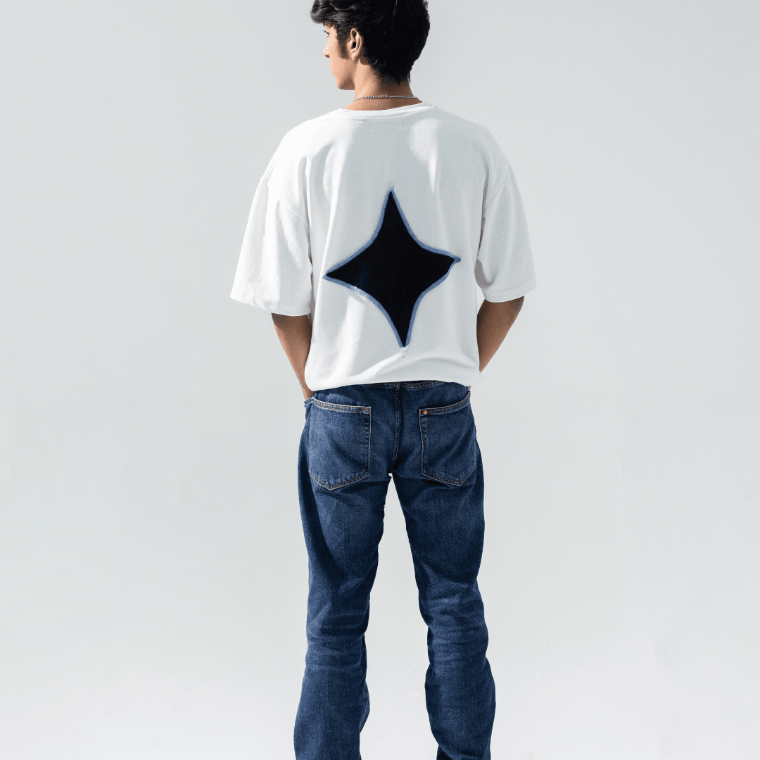 Star Patch Denim T-shirt - Chozen