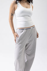Waistband Joggers (Grey- Silver)