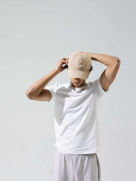 Satin lined Baseball Cap (Beige)