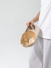 Satin lined Baseball Cap (Beige)