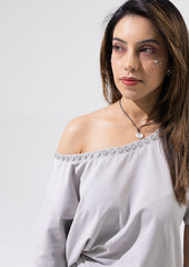 Off Shoulder Beaded Top