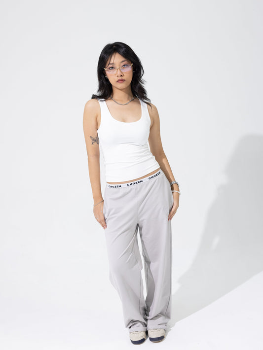 Waistband Joggers (Grey- Silver)